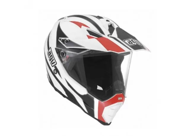 AGV Шлем AX-8 DUAL EVO, Размер: XXS, Цвет: MULTI - TOUR WHITE/BLACK/RED