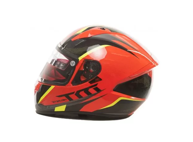 MT Шлем STINGER, Размер: XXL, Цвет: Neon Orange Black Neon Yellow Gloss