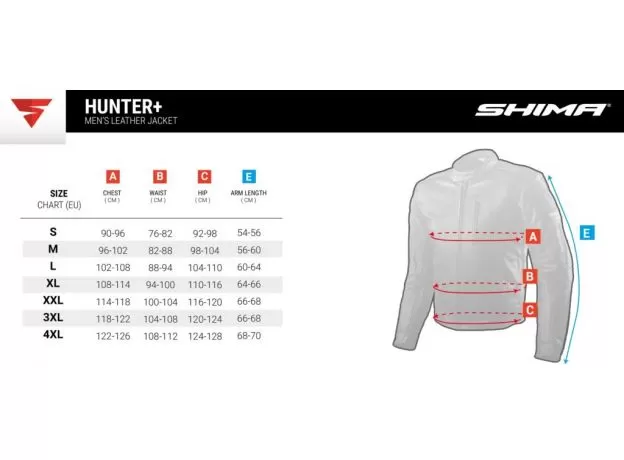 SHIMA Мотокуртка кожаная HUNTER+, Размер: S, Цвет: Black, изображение 2
