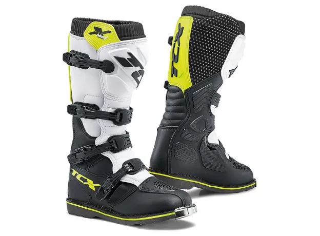 TCX Мотоботы X-BLAST, Размер: 41, Цвет: Black/White/Yellow Fluo