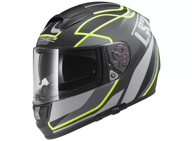 LS2 Шлем FF397 VECTOR EVO, Размер: XL, Цвет: VANTAGE Matt Black H-V Yellow