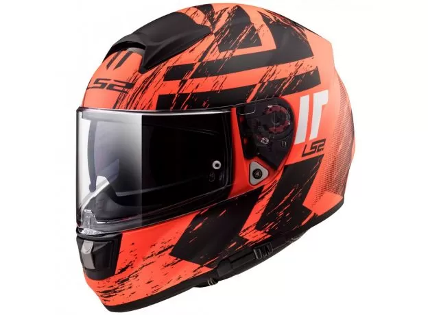 LS2 Шлем FF397 VECTOR EVO, Размер: XXL, Цвет: HUNTER Matt Fluo Orange Black