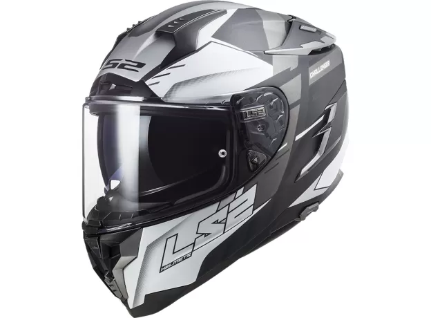 LS2 Шлем FF327 CHALLENGER HPFC, Размер: M, Цвет: ALLERT Matt Titanium Silver