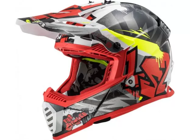 LS2 Шлем MX437 FAST, Размер: XXL, Цвет: CRUSHER Black Red