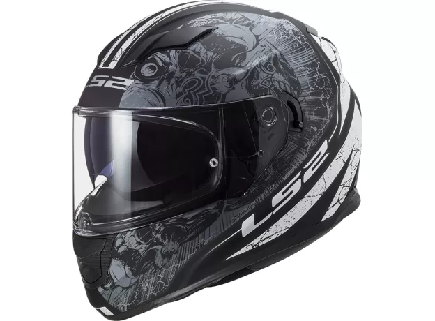 LS2 Шлем FF320 STREAM EVO, Размер: L, Цвет: THRONE Matt Black Titanium