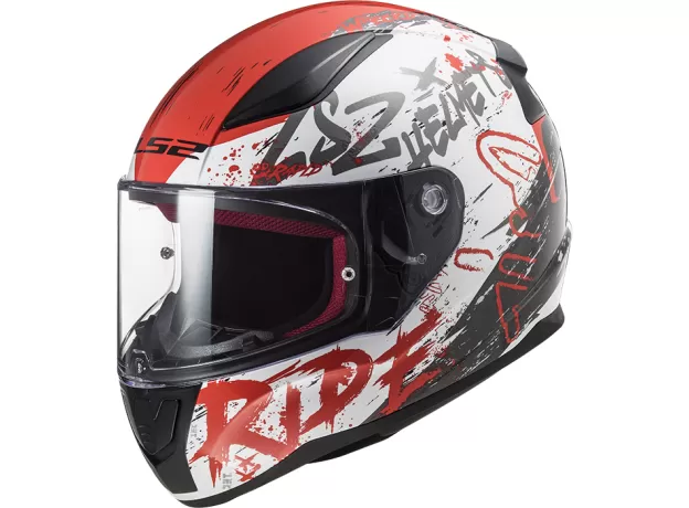 LS2 Шлем FF353 RAPID, Размер: L, Цвет: NAUGHTY White Red