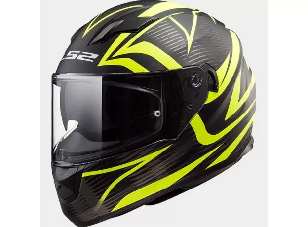 LS2 Шлем FF320 STREAM EVO, Размер: M, Цвет: JINK Matt Black H-V Yellow