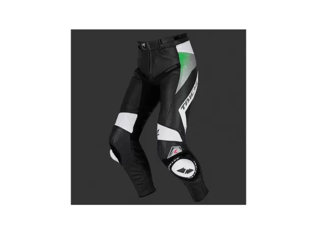 RS TAICHI Мотоштаны кожаные GMX MOTION VENTED, Размер: 5XL, Цвет: черно-зеленые от магазина rszone RS TAICHI Мотоштаны кожаные GMX MOTION VENTED, Размер: 5XL, Цвет: черно-зеленые