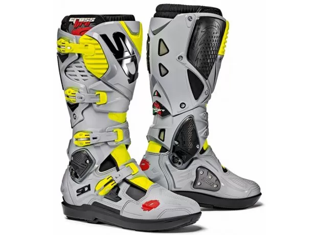 SIDI Мотоботы CROSSFIRE 3 SRS, Размер: 40, Цвет: Black/Ash/Yellow Fluo