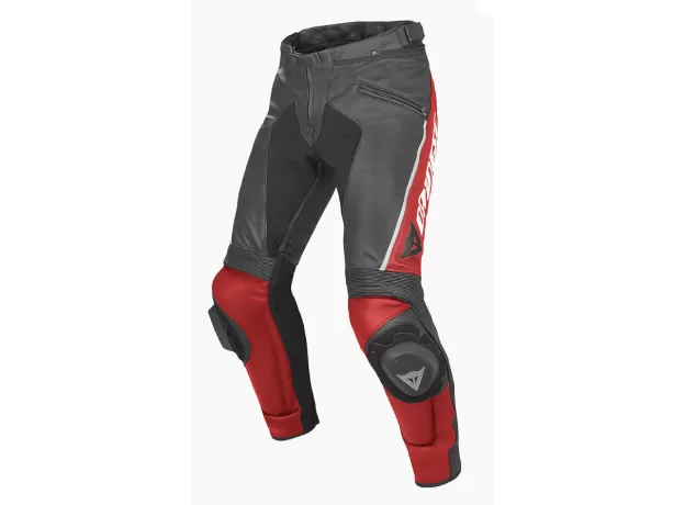DAINESE Мотоштаны кожаные DELTA PRO C2, Размер: 54, Цвет: Blаck/Red