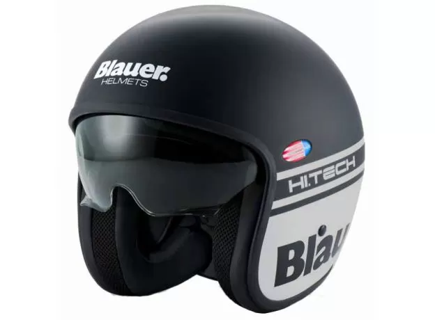 Blauer H.T. Шлем Pilot, Размер: S, Цвет: 1.1. Black Matt/Grey