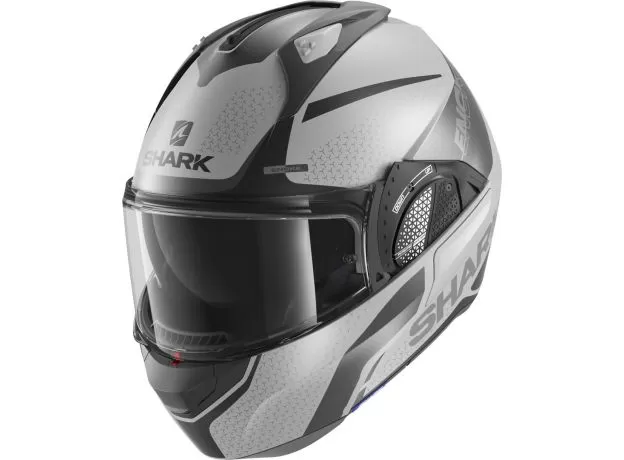 SHARK Шлем EVO-GT, Размер: L, Цвет: ENCKE_MAT / Silver Anthracite Black