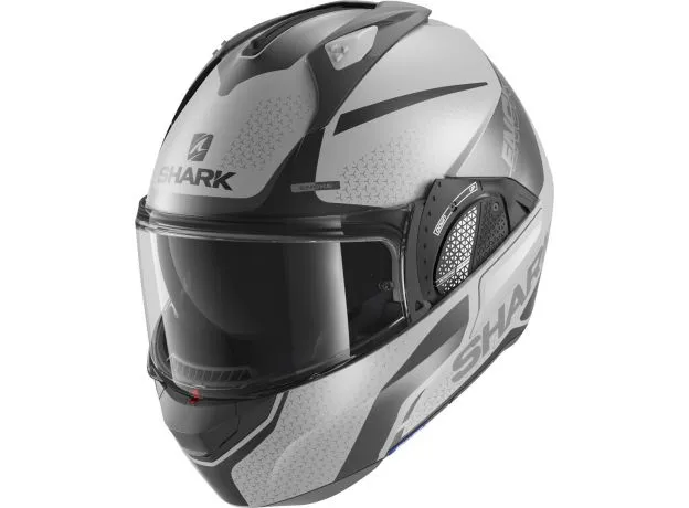SHARK Шлем EVO-GT, Размер: S, Цвет: ENCKE_MAT / Silver Anthracite Black