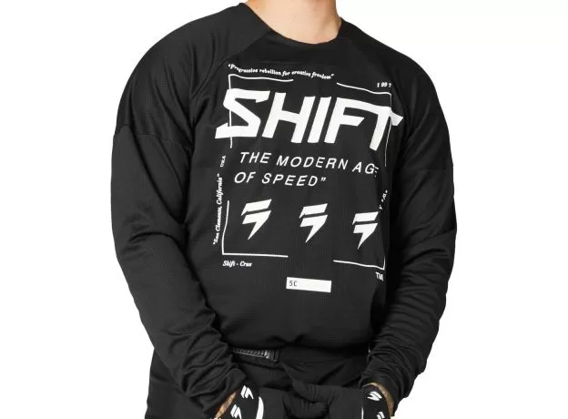 SHIFT Джерси WHITE LABEL, Размер: L, Цвет: BLISS black/white