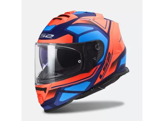 LS2 Шлем FF800 STORM, Размер: S, Цвет: FASTER MATT FLUO ORANGE BLUE от магазина rszone LS2 Шлем FF800 STORM, Размер: S, Цвет: FASTER MATT FLUO ORANGE BLUE