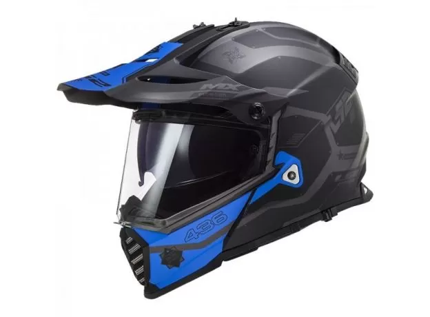 LS2 Шлем MX436 PIONEER EVO, Размер: M, Цвет: COBRA MATT BLACK BLUE