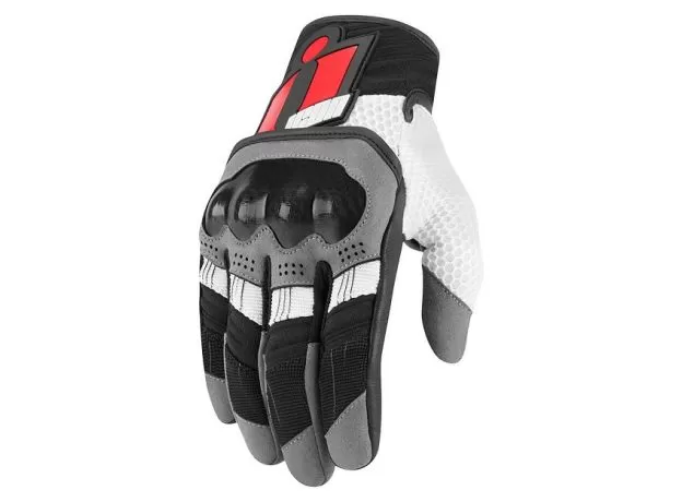 ICON Мотоперчатки OVERLORD, Размер: S, Цвет: красный