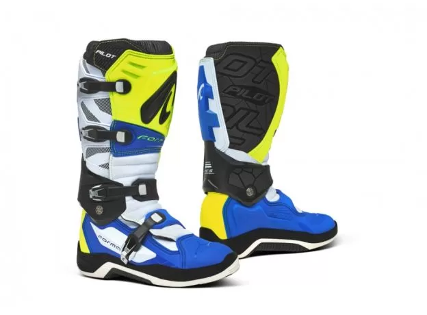 FORMA Мотоботы PILOT, Размер: 45, Цвет: YELLOW FLUO/WHITE/BLUE