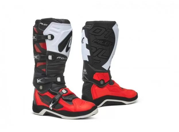 FORMA Мотоботы PILOT, Размер: 45, Цвет: BLACK/RED/WHIТЕ