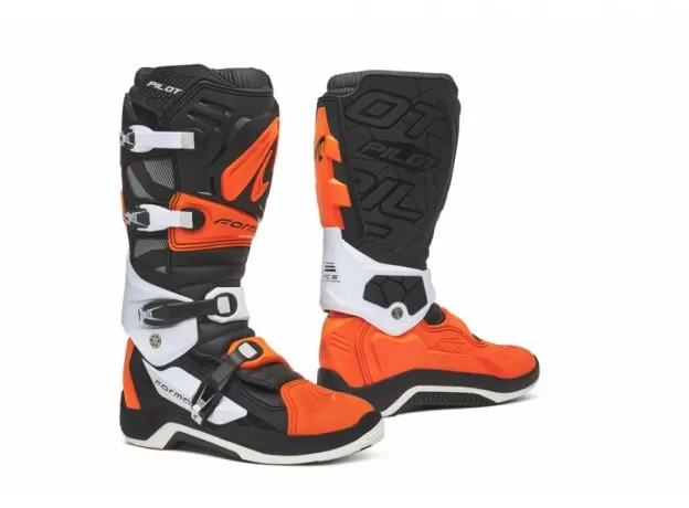 FORMA Мотоботы PILOT, Размер: 45, Цвет: BLACK/ORANGE-WHITE