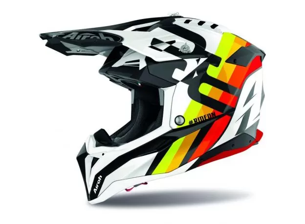 AIROH Шлем Aviator 3, Размер: XXL, Цвет: RAINBOW WHITE GLOSS