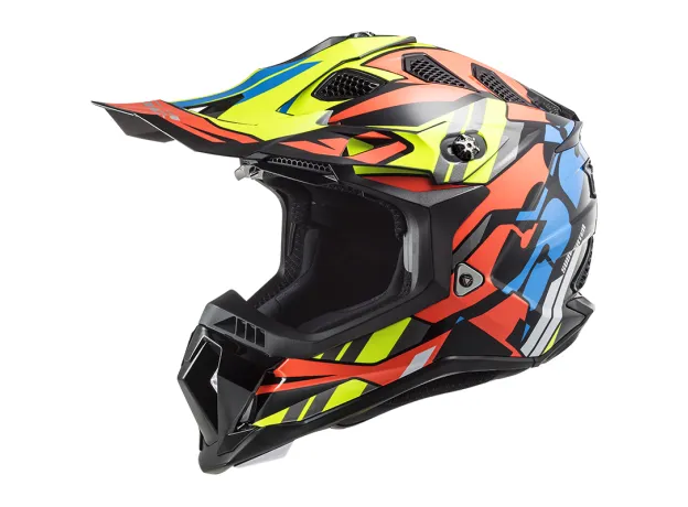 LS2 Шлем MX700 SUBVERTER EVO, Размер: XS, Цвет: RASCAL Black Fluo Orange