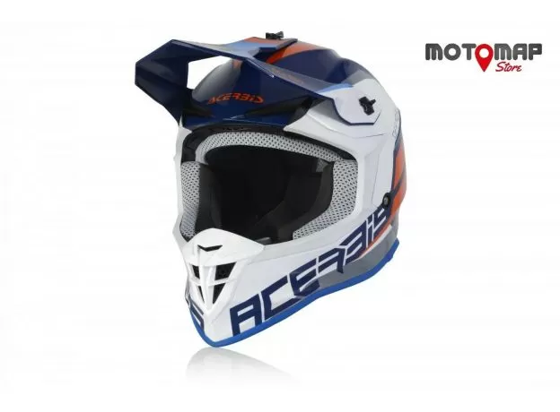 ACERBIS Шлем LINEAR, Размер: L, Цвет: BLUE/WHITE