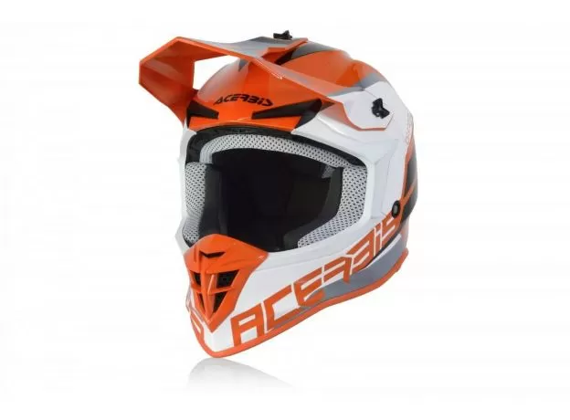 ACERBIS Шлем LINEAR, Размер: M, Цвет: Orange/White