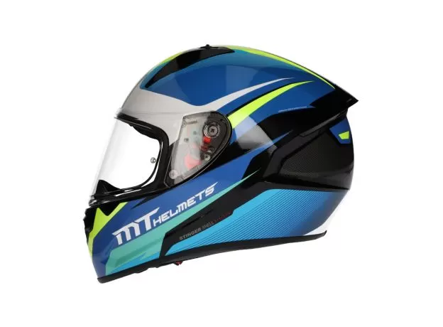 MT Шлем STINGER, Размер: XS, Цвет: DIVIDED B6 Gloss Blue