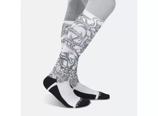 FLY RACING Гольфы MX Pro Thin, Размер: S/M, Цвет: Черный/белый