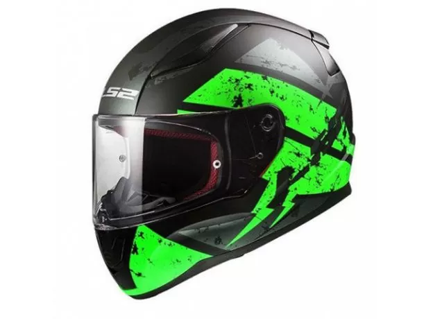 LS2 Шлем FF353 RAPID, Размер: L, Цвет: DEADBOLT Matt Black Green