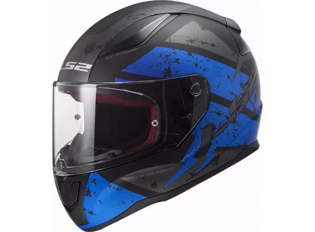 LS2 Шлем FF353 RAPID, Размер: M, Цвет: DEADBOLT Matt Black Blue