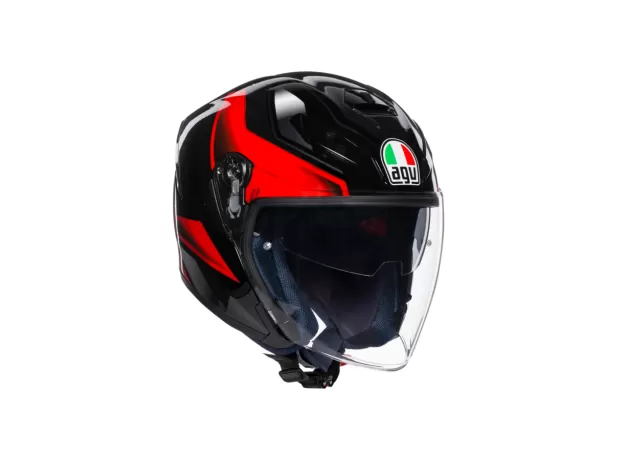 AGV Шлем K-5 JET, Размер: MS, Цвет: MULTI - ROKET BLACK/GREY/RED
