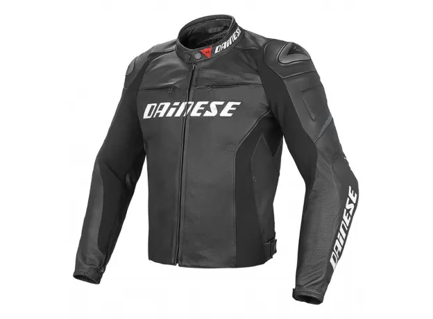 DAINESE Мотокуртка кожаная RACING D1, Размер: 60, Цвет: Black/Black/Black