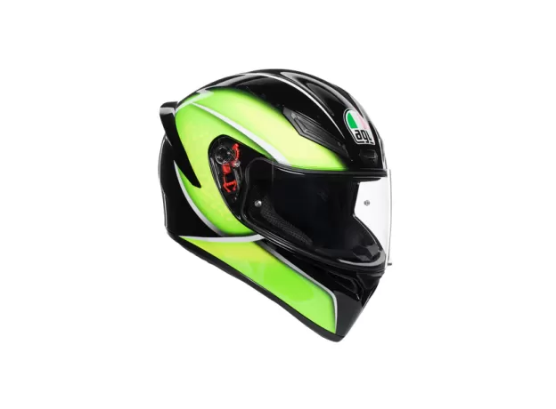 AGV Шлем K1, Размер: ML, Цвет: MULTI - QUALIFY BLACK/LIME