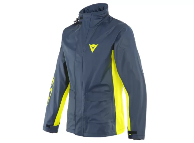 DAINESE Куртка-дождевик STORM 2 UNISEX, Размер: XL, Цвет: Black-Iris/Fluo-Yellow