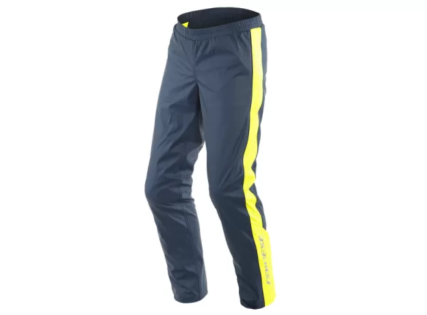 DAINESE Штаны-дождевик STORM 2 UNISEX, Размер: S, Цвет: Black-Iris/Fluo-Yellow