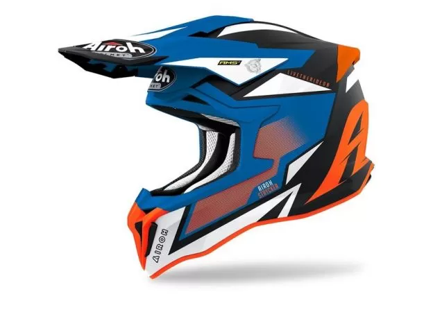 AIROH Шлем STRYCKER, Размер: L, Цвет: Axe Orange Blue Matt