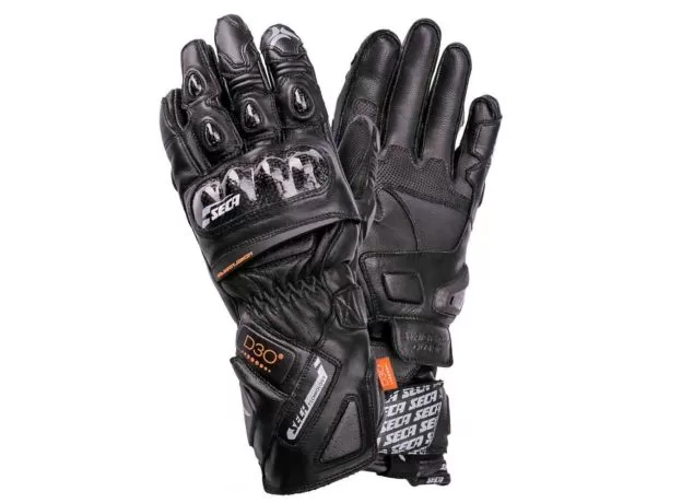SECA Мотоперчатки Trackday, Размер: S, Цвет: черный