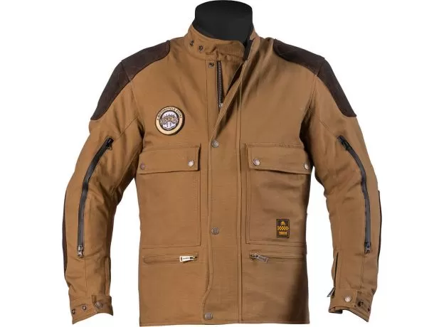 HELSTONS Мотокуртка ADVENTURE TOILE COTON, Размер: S, Цвет: хаки