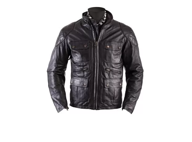 HELSTONS Мотокуртка кожаная HUNT, Размер: S, Цвет: коричневый