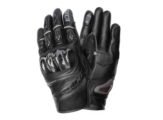 SECA Мотоперчатки Summer Short, Размер: S, Цвет: черный