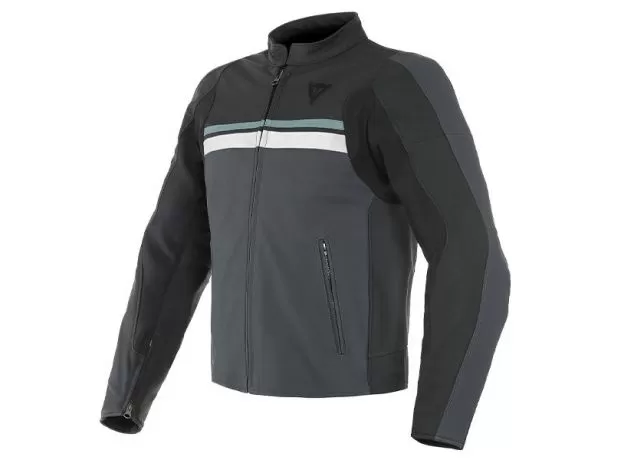 DAINESE Мотокуртка кожаная HF 3, Размер: 52, Цвет: Black/Ebony/N.-Atlantic/Glacier-Gray