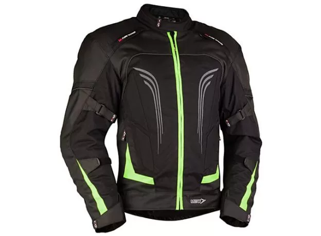 MBW Мотокуртка CANDELA, Размер: 48, Цвет: Черно-зеленый
