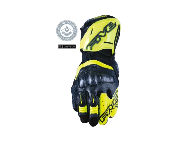 FIVE Мотоперчатки RFX WP, Размер: XXL, Цвет: Black/Fluo Yellow