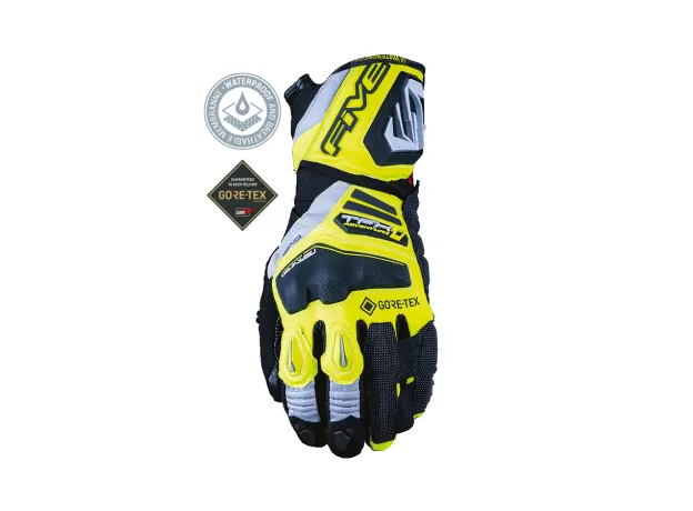 FIVE Мотоперчатки TFX1 GTX, Размер: XXL, Цвет: Fluo Yellow / Grey
