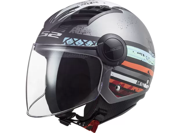 LS2 Шлем OF562 AIRFLOW, Размер: XL, Цвет: RONNIE Matt Silver Blue