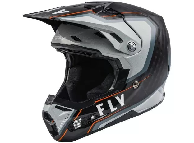 FLY RACING Шлем Formula Carbon, Размер: S, Цвет: Axon Black/Grey/Orange