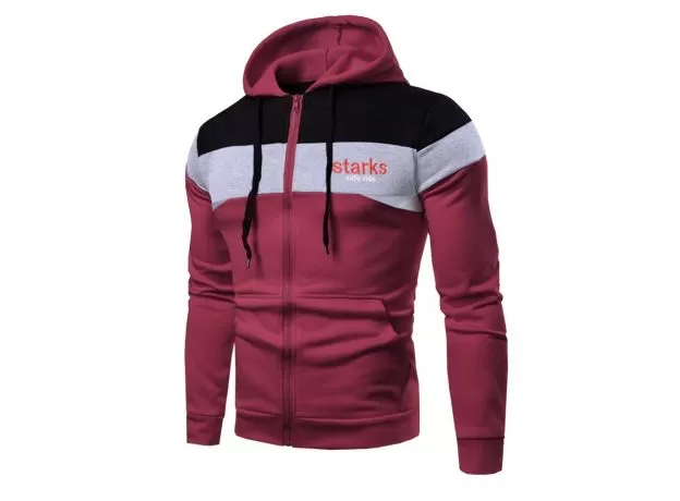 STARKS Мототолстовка CITY RIDE, Размер: 3XL, Цвет: Бордовый