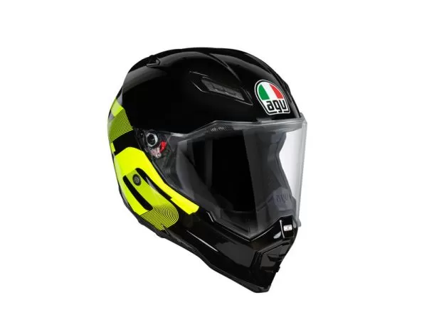 AGV Шлем AX-8 EVO Naked, Размер: XXS, Цвет: Identity Black/Yellow